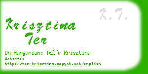 krisztina ter business card
